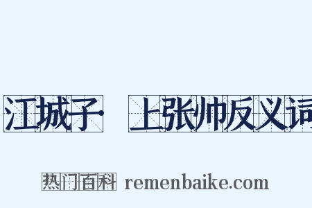 江城子·上张帅反义词是什么意思的图片